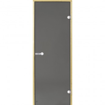 Дверь стеклянная HARVIA 7х19 коробка сосна, стекло серое Дверь стеклянная HARVIA 7х19 коробка сосна, стекло серое