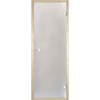 Дверь стеклянная HARVIA 8х19 коробка сосна, стекло прозрачное